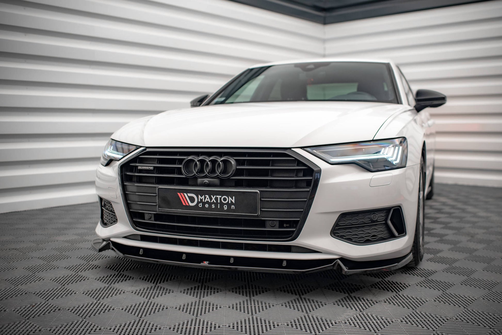 Front Ansatz V.2 für Audi A6 C8 schwarz matt