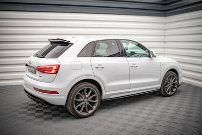 Seitenschweller Ansatz für Audi Q3 8U Facelift schwarz matt