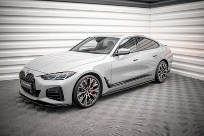 Seitenschweller Ansatz für V.1 für BMW 4er Gran Coupe M-Paket G26 Carbon Look