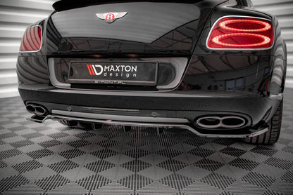 Mittlerer Diffusor Heck Ansatz DTM Look für Bentley Continental GT V8 S Mk2 schwarz Hochglanz