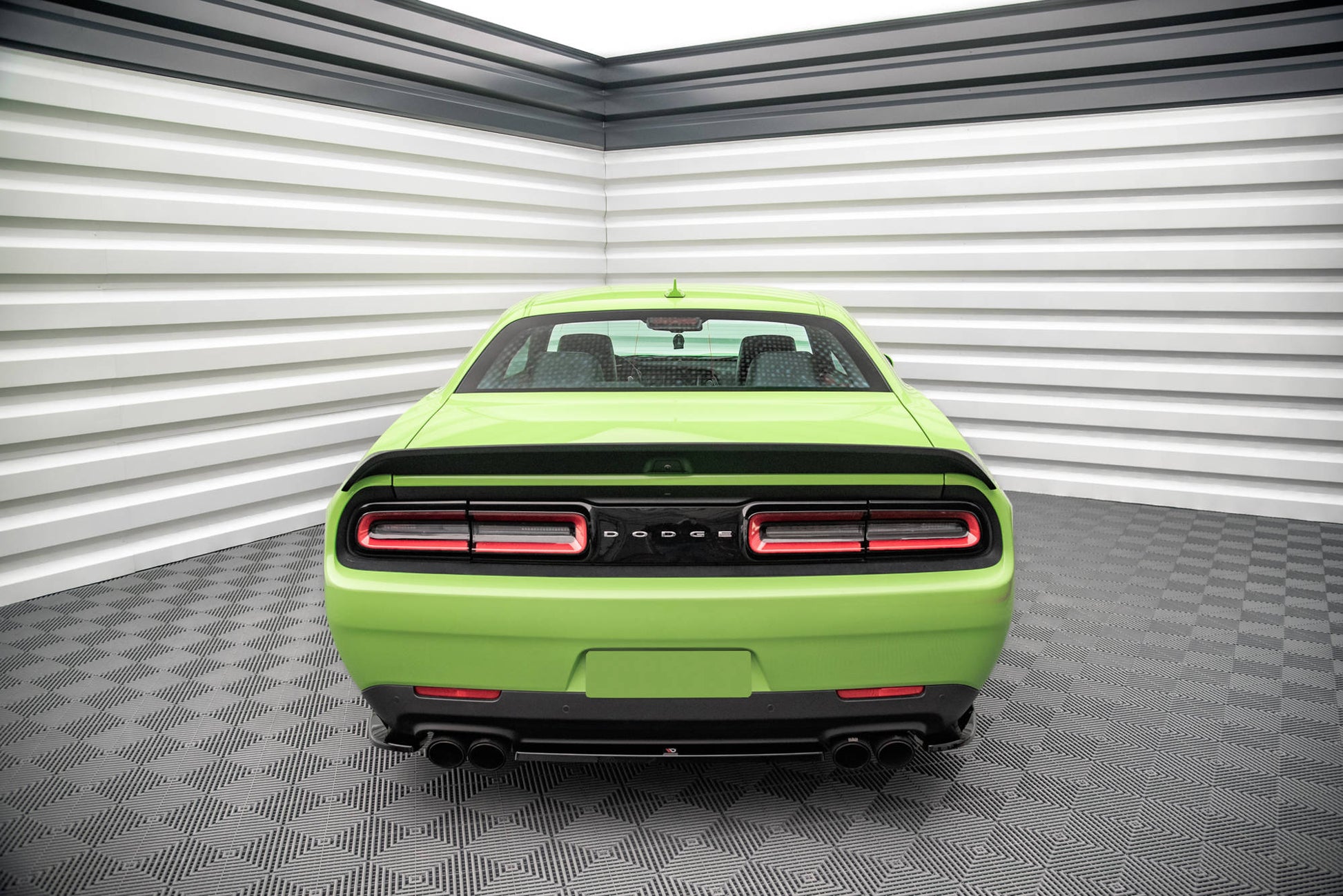Mittlerer Diffusor Heck Ansatz für Dodge Challenger SRT Hellcat Mk3 Carbon Look