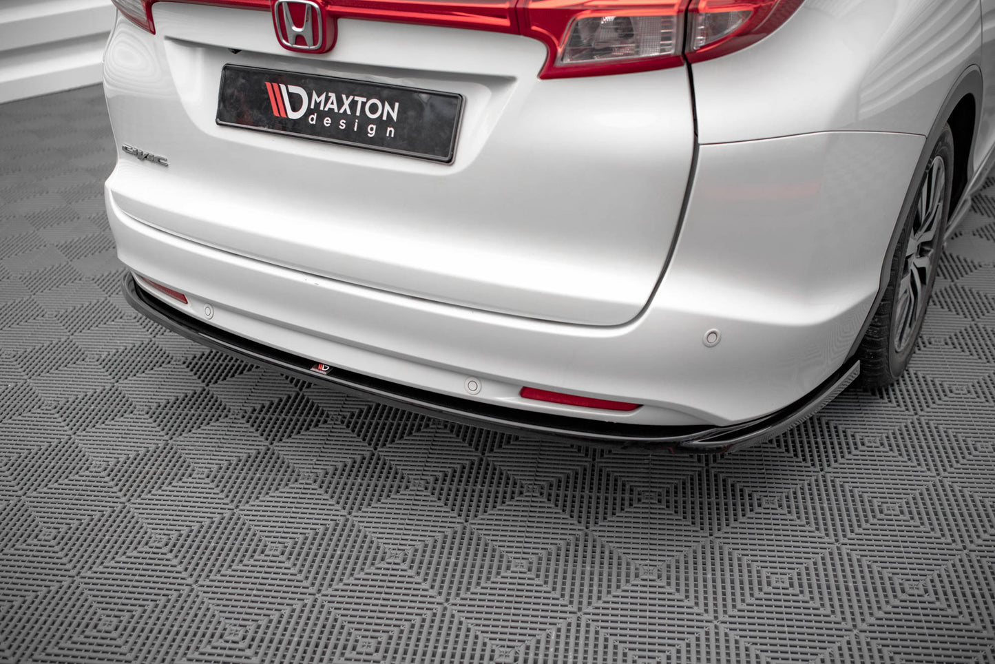 Mittlerer Diffusor Heck Ansatz für Honda Civic Tourer Mk9 schwarz matt