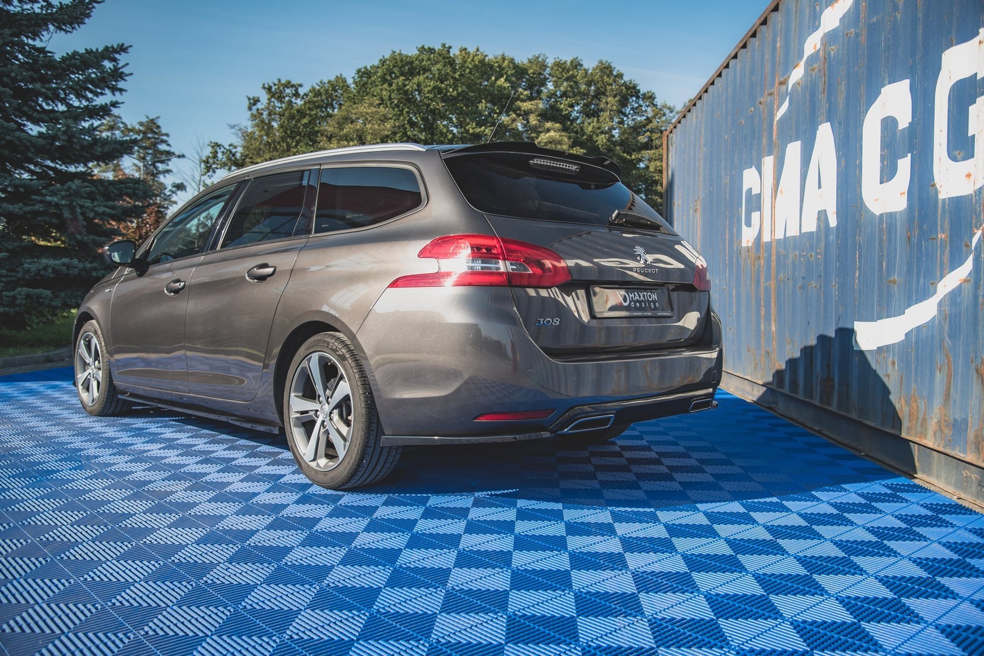 Spoiler CAP für Peugeot 308 SW Mk2 Facelift schwarz matt