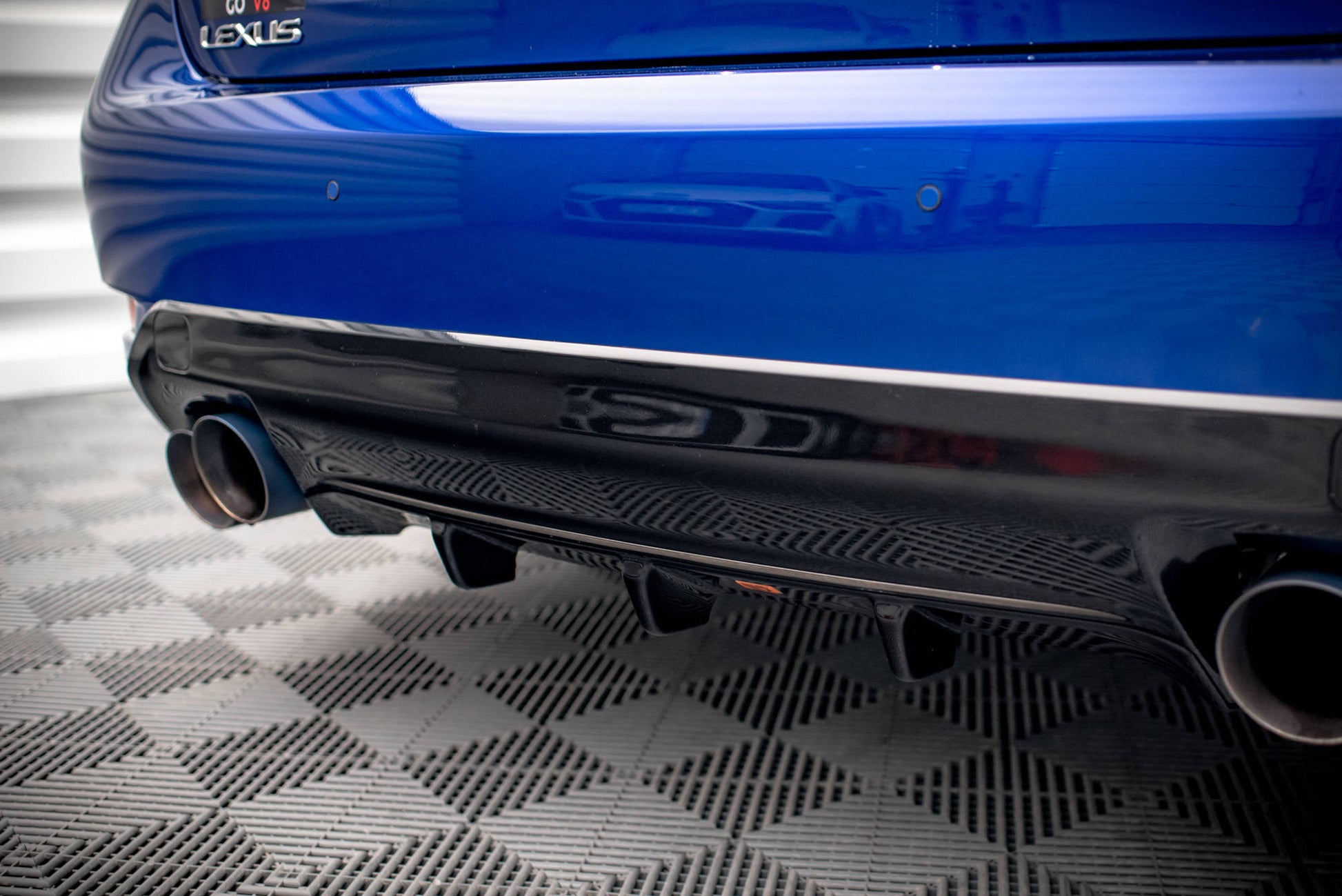 Diffusor Heck Ansatz für Lexus GS F Mk4 Facelift schwarz matt
