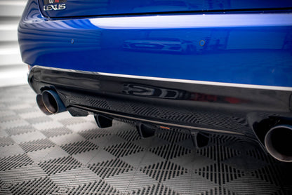 Diffusor Heck Ansatz für Lexus GS F Mk4 Facelift schwarz matt
