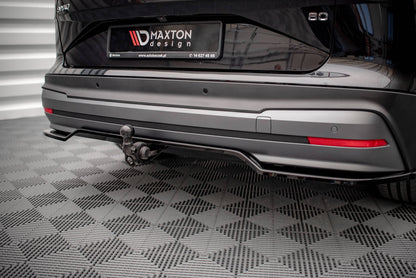 Mittlerer Diffusor Heck Ansatz DTM Look für Skoda Enyaq iV schwarz matt