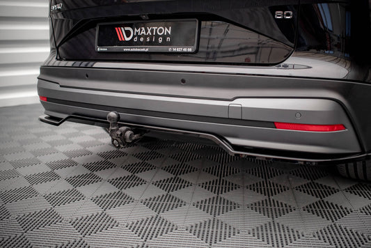 Mittlerer Diffusor Heck Ansatz DTM Look für Skoda Enyaq iV schwarz Hochglanz