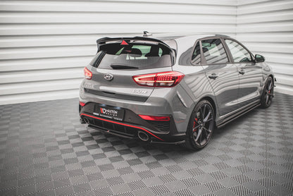 Mittlerer Diffusor Heck Ansatz für Hyundai I30 N Hatchback Mk3 Facelift schwarz Hochglanz