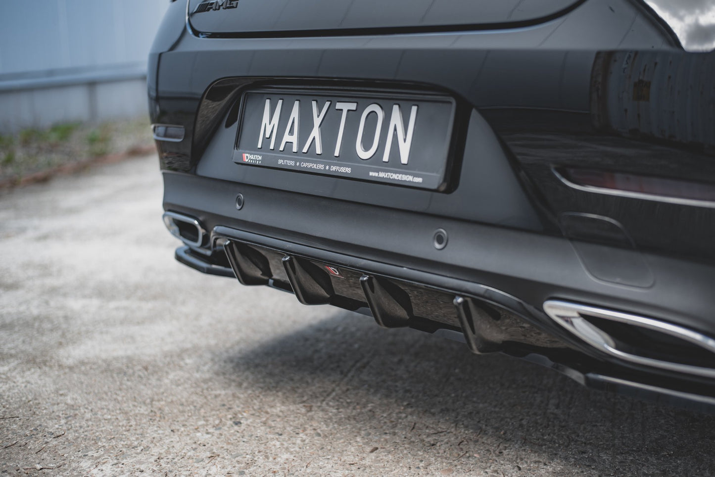 Diffusor Heck Ansatz für Mercedes-Benz CLS AMG-Line C257 Carbon Look