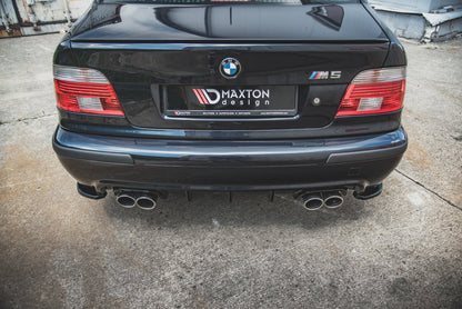 Heck Ansatz Flaps Diffusor für BMW M5 E39 schwarz Hochglanz