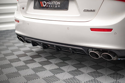 Diffusor Heck Ansatz für Maserati Ghibli Mk3 schwarz matt