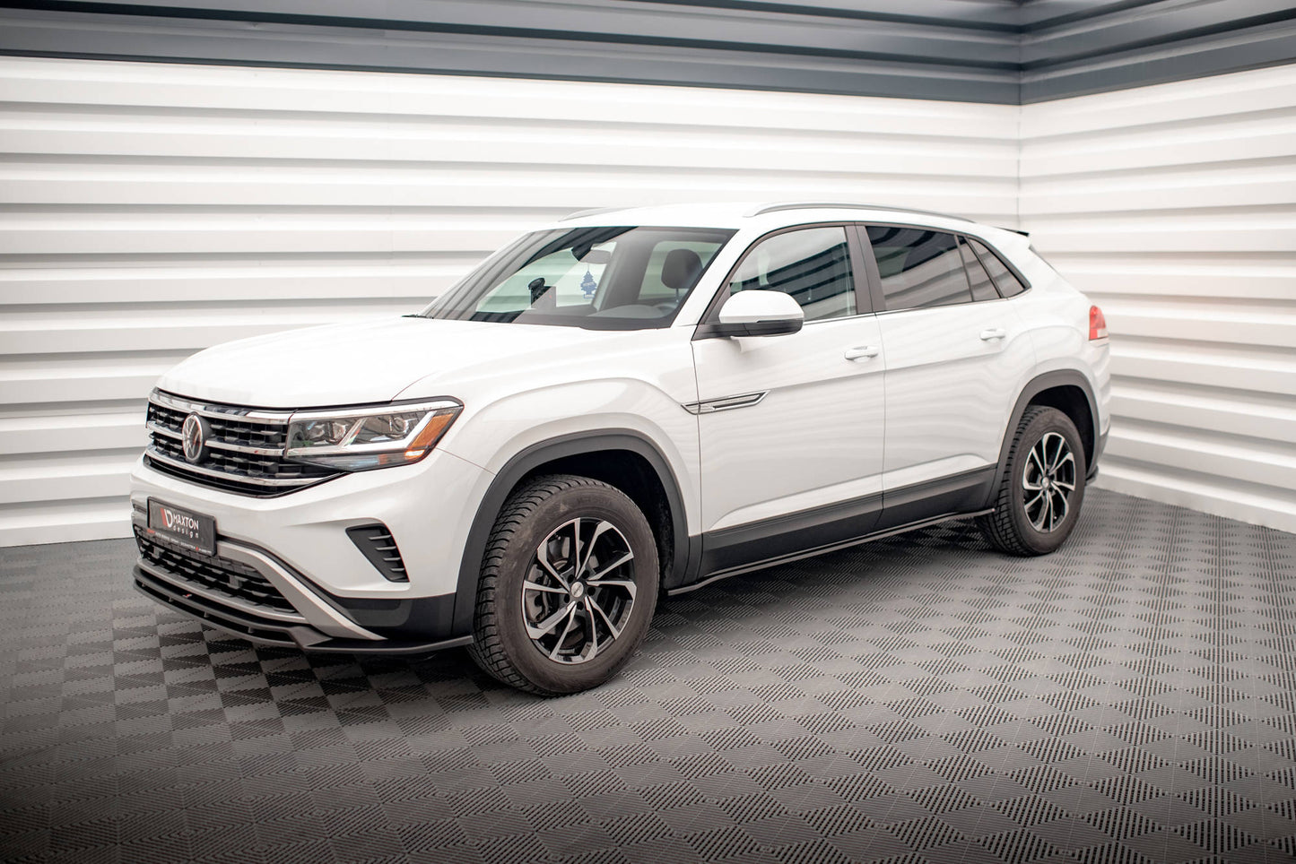 Seitenschweller Ansatz für Volkswagen Atlas Cross Sport schwarz matt