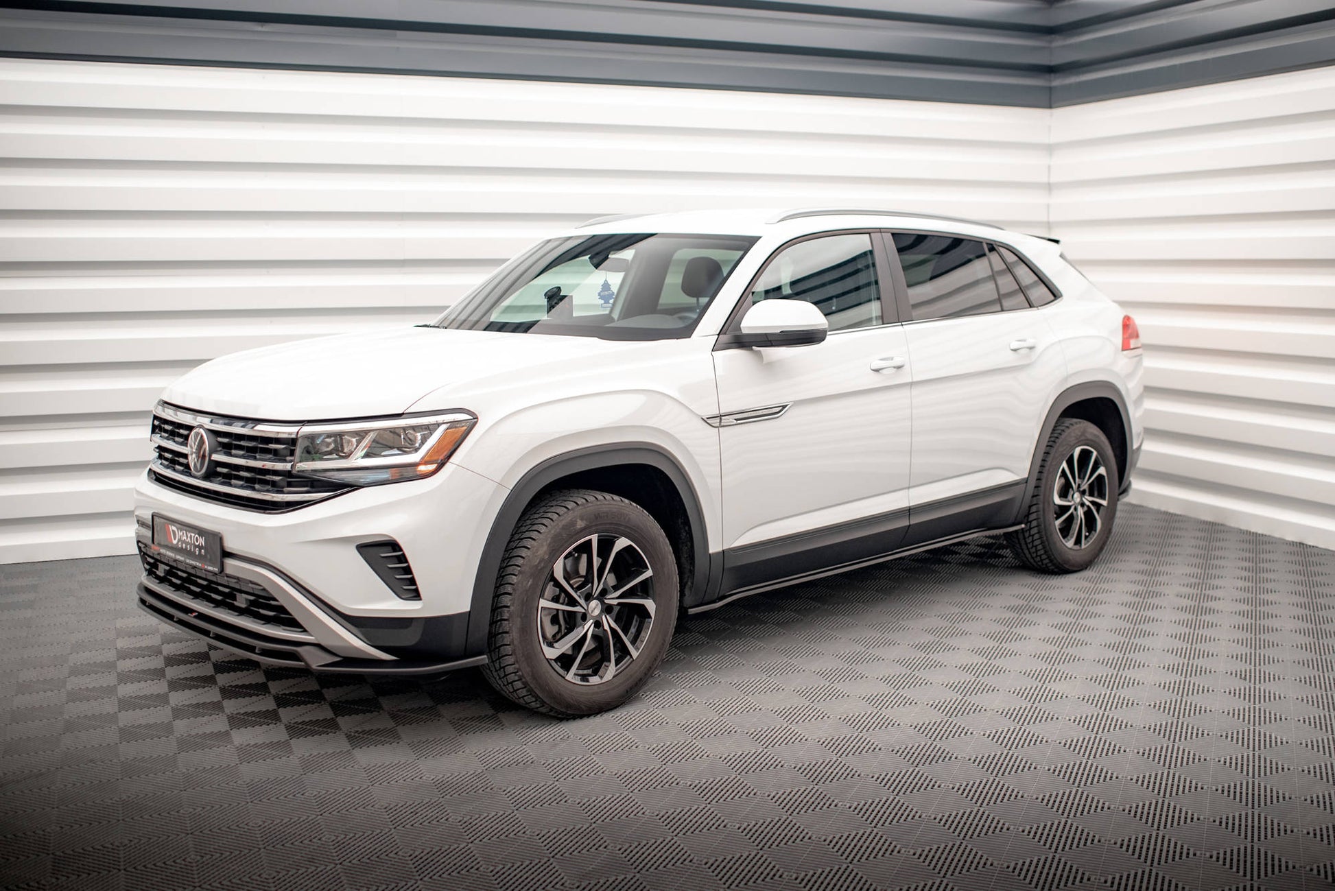 Seitenschweller Ansatz für Volkswagen Atlas Cross Sport schwarz matt