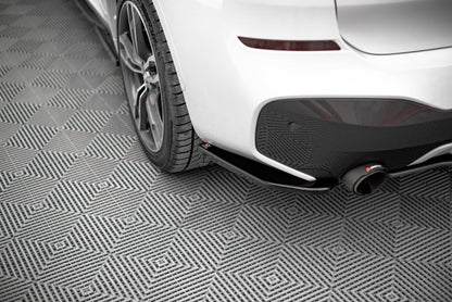 Heck Ansatz Flaps Diffusor für BMW X1 M-Paket F48 Carbon Look