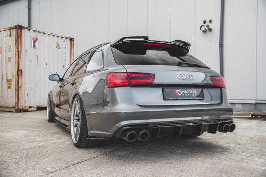 Heck Ansatz Flaps Diffusor für Audi S6 / A6 S-Line C7 FL
