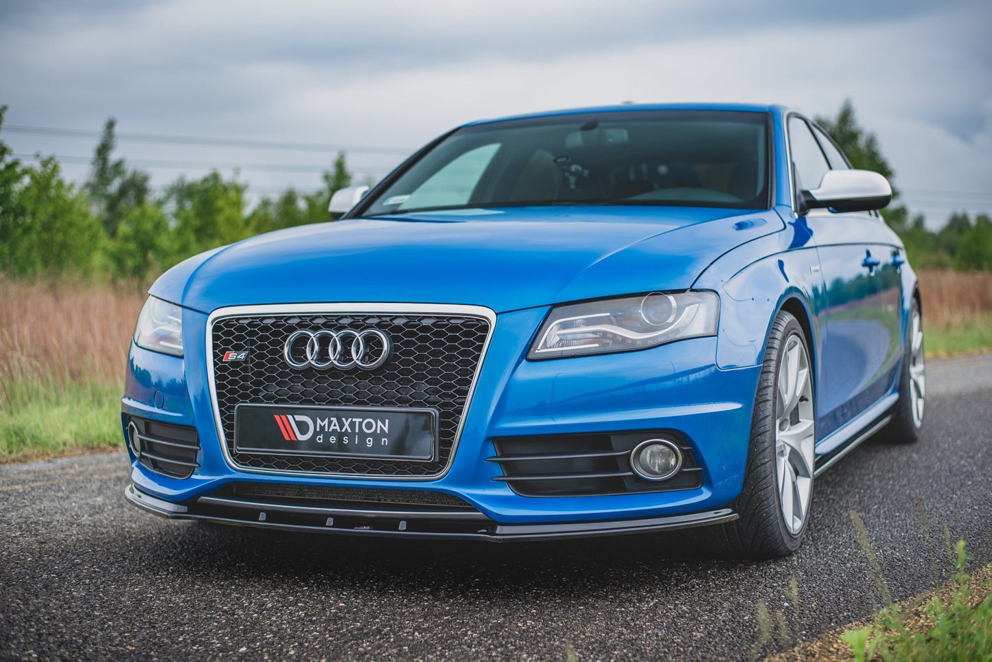 Front Ansatz für Audi S4 / A4 S-Line B8  schwarz Hochglanz