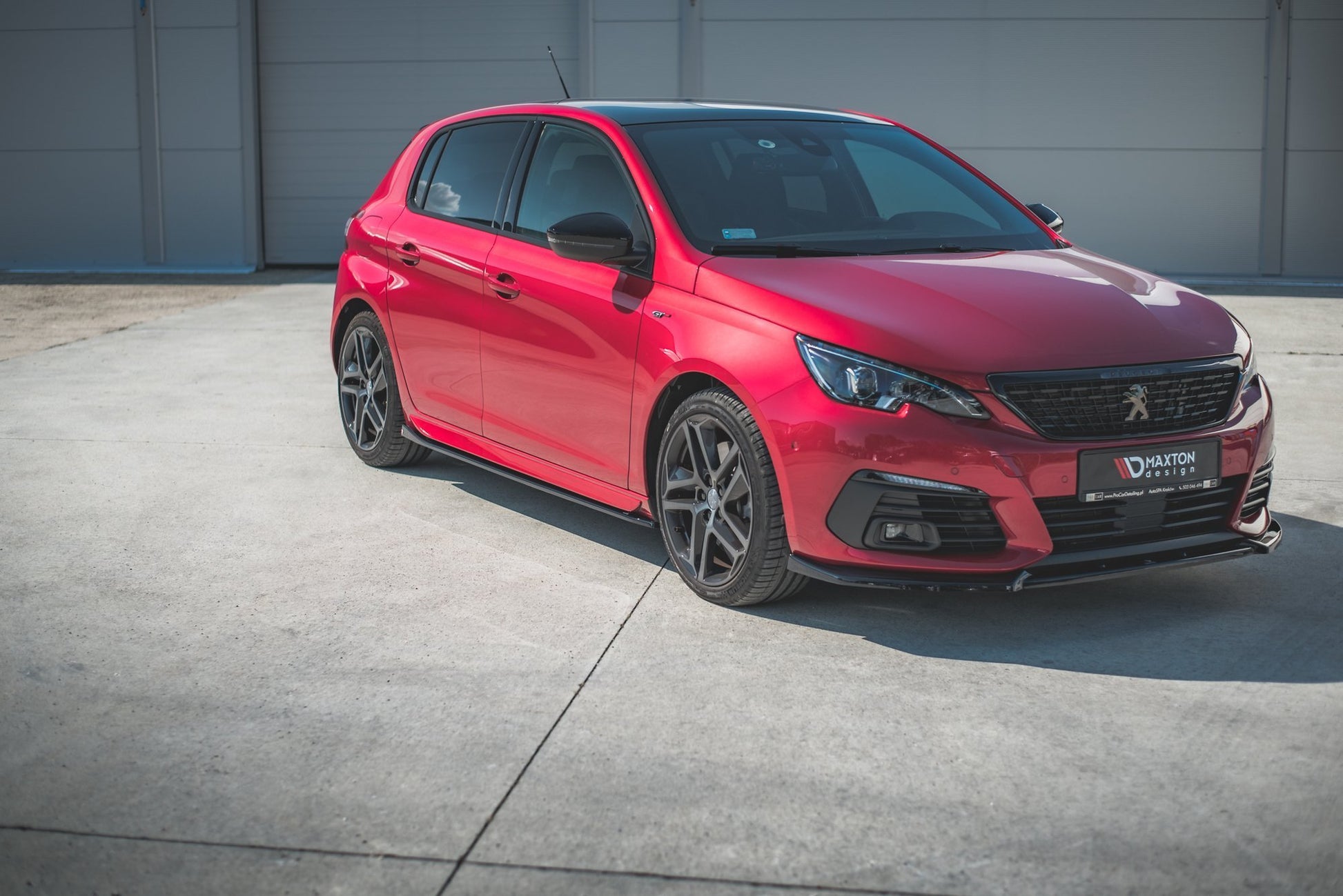 Seitenschweller Ansatz für Peugeot 308 GT Mk2 Facelift schwarz matt