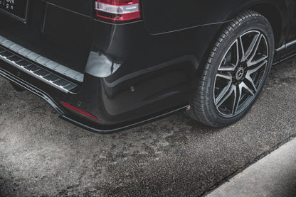 Heck Ansatz Flaps Diffusor V.2 für Mercedes-Benz V-Klasse AMG-Line W447 Facelift schwarz matt