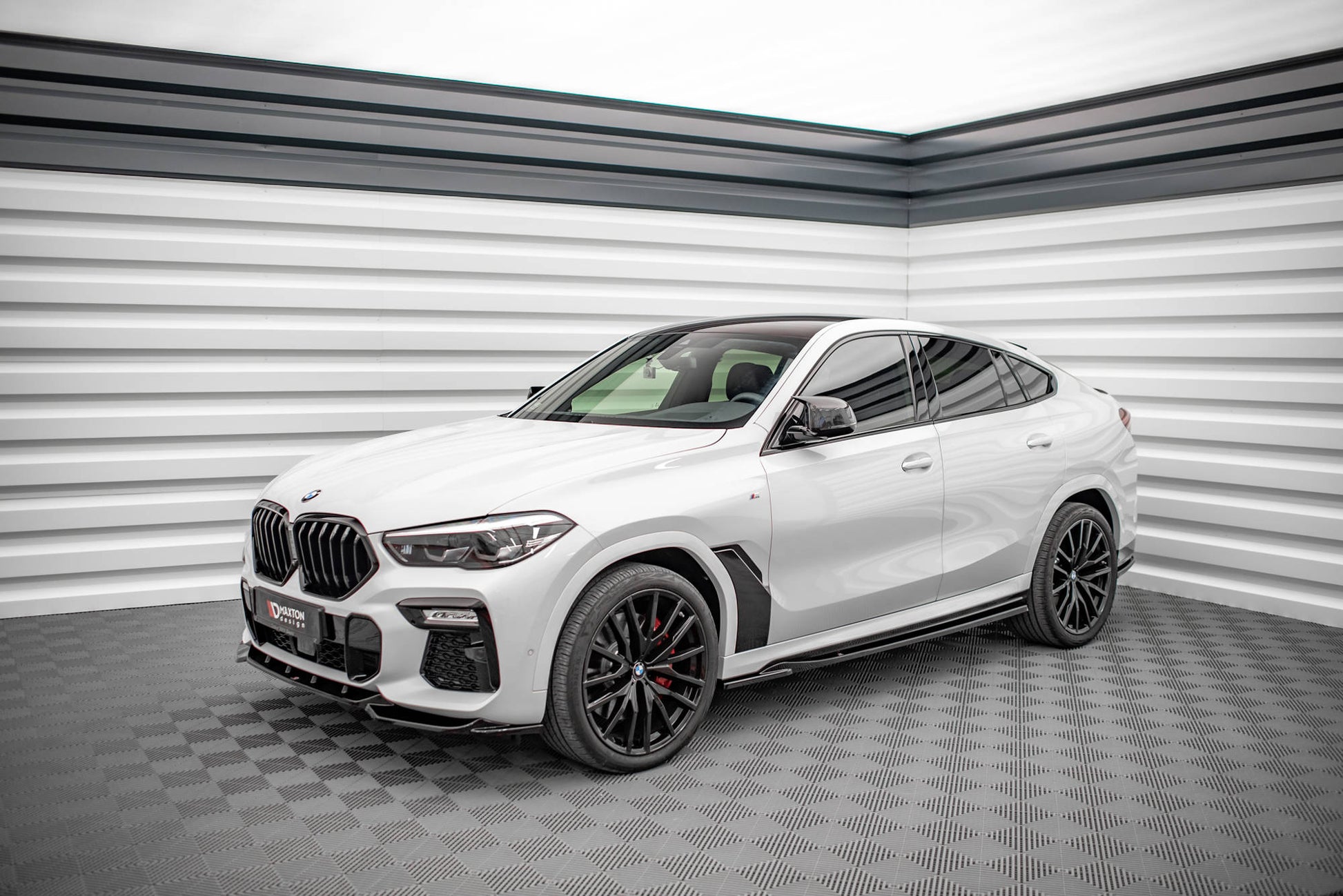 Seitenschweller Ansatz für BMW X6 M-Paket G06 schwarz Hochglanz