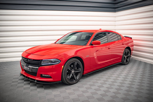 Seitenschweller Ansatz für Dodge Charger RT Mk7 Facelift schwarz matt
