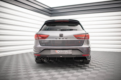 Diffusor Heck Ansatz für Seat Leon FR Sportstourer Mk3 schwarz matt