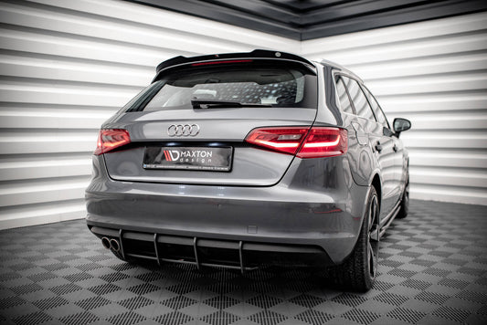 Spoiler CAP für Audi A3 Sportback 8V schwarz matt