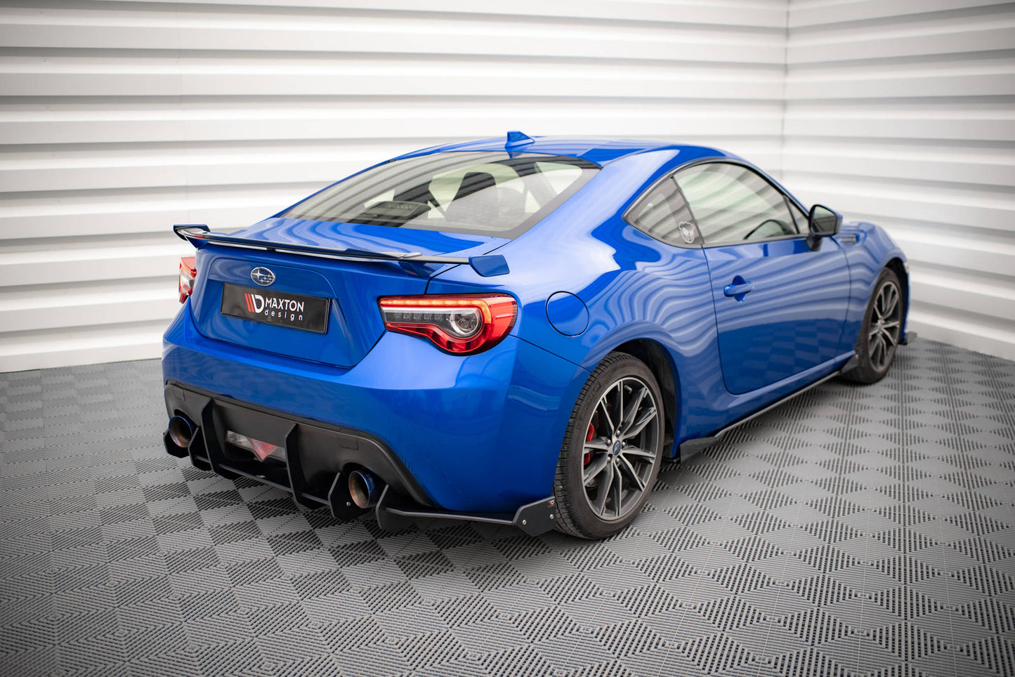 Street Pro Heck Ansatz Flaps Diffusor +Flaps für Subaru BRZ Mk1 Facelift schwarz Hochglanz