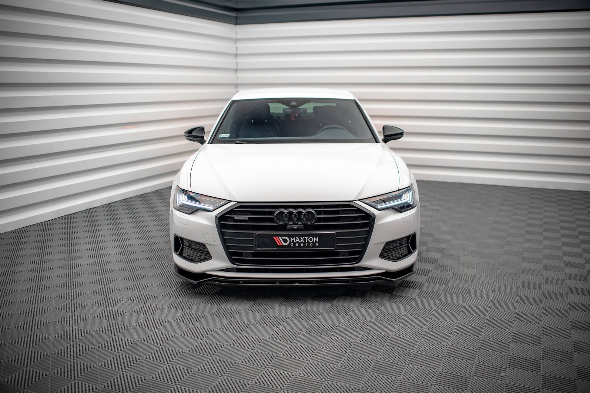 Front Ansatz V.3 für Audi A6 C8 schwarz matt