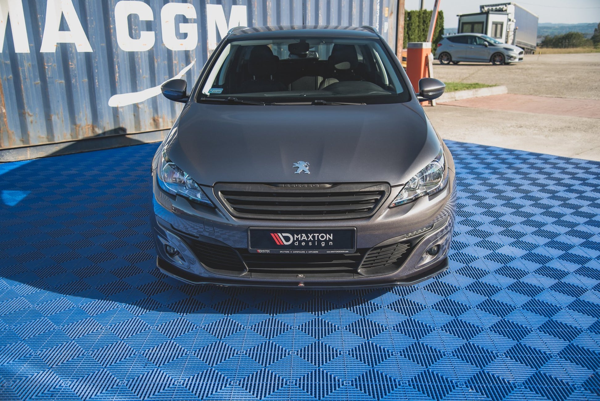 Front Ansatz V.1 für Peugeot 308 Mk2 Facelift schwarz matt