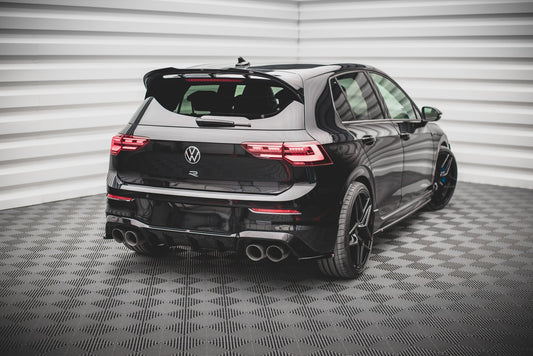 Heck Ansatz Flaps Diffusor V.3 für Volkswagen Golf R Mk8 Carbon Look