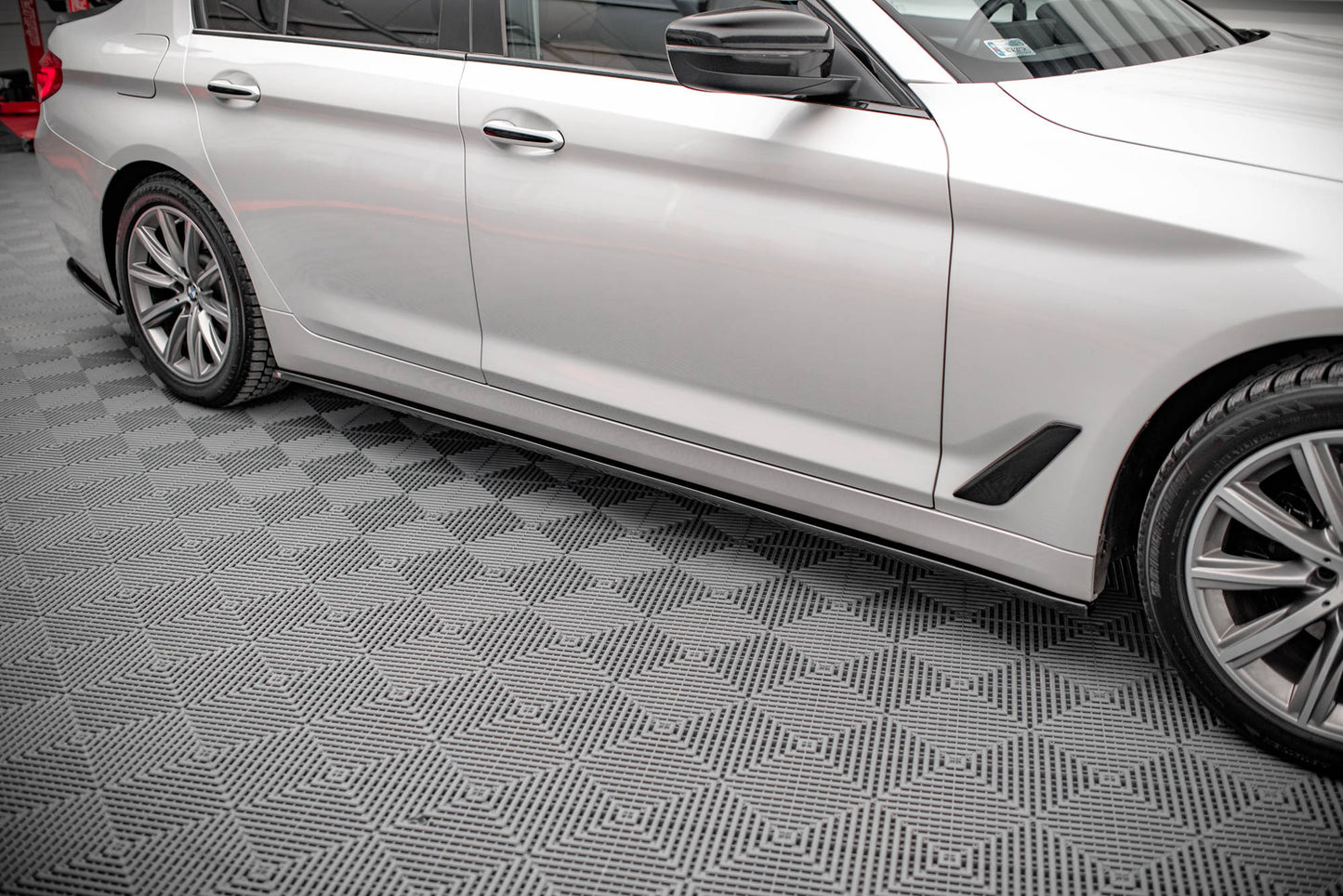 Seitenschweller Ansatz für BMW 5er G30 schwarz Hochglanz