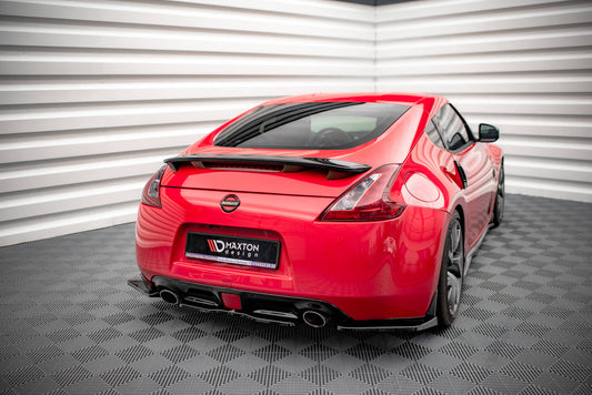 Heck Ansatz Flaps Diffusor V.2 für Nissan 370Z  schwarz Hochglanz