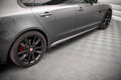 Seitenschweller Ansatz für Jaguar XF R-Sport Mk2 Carbon Look