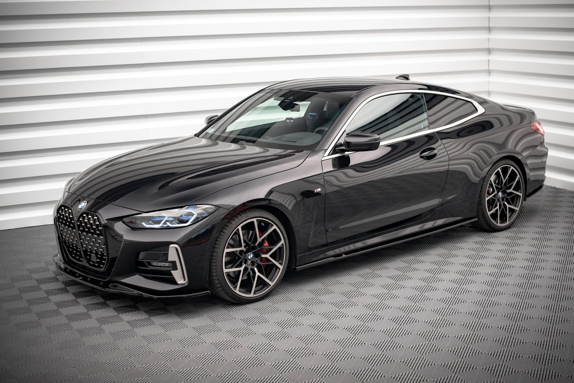 Seitenschweller Ansatz für V.1 für BMW 4er M-Paket G22 Carbon Look