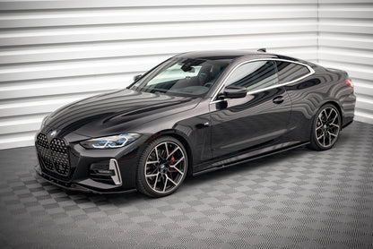 Seitenschweller Ansatz für V.1 für BMW 4er M-Paket G22 Carbon Look