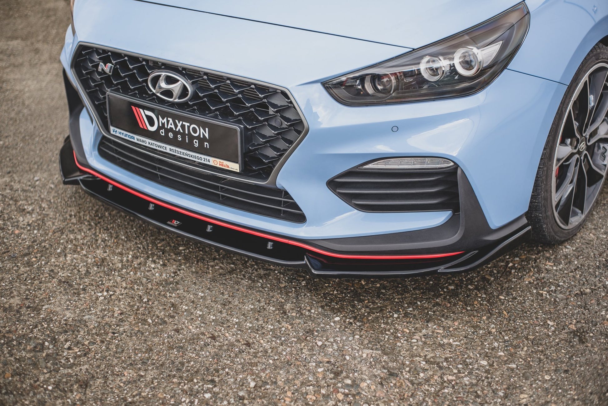 Front Ansatz V.5 für Hyundai I30 N Mk3 Hatchback/ Fastback schwarz Hochglanz