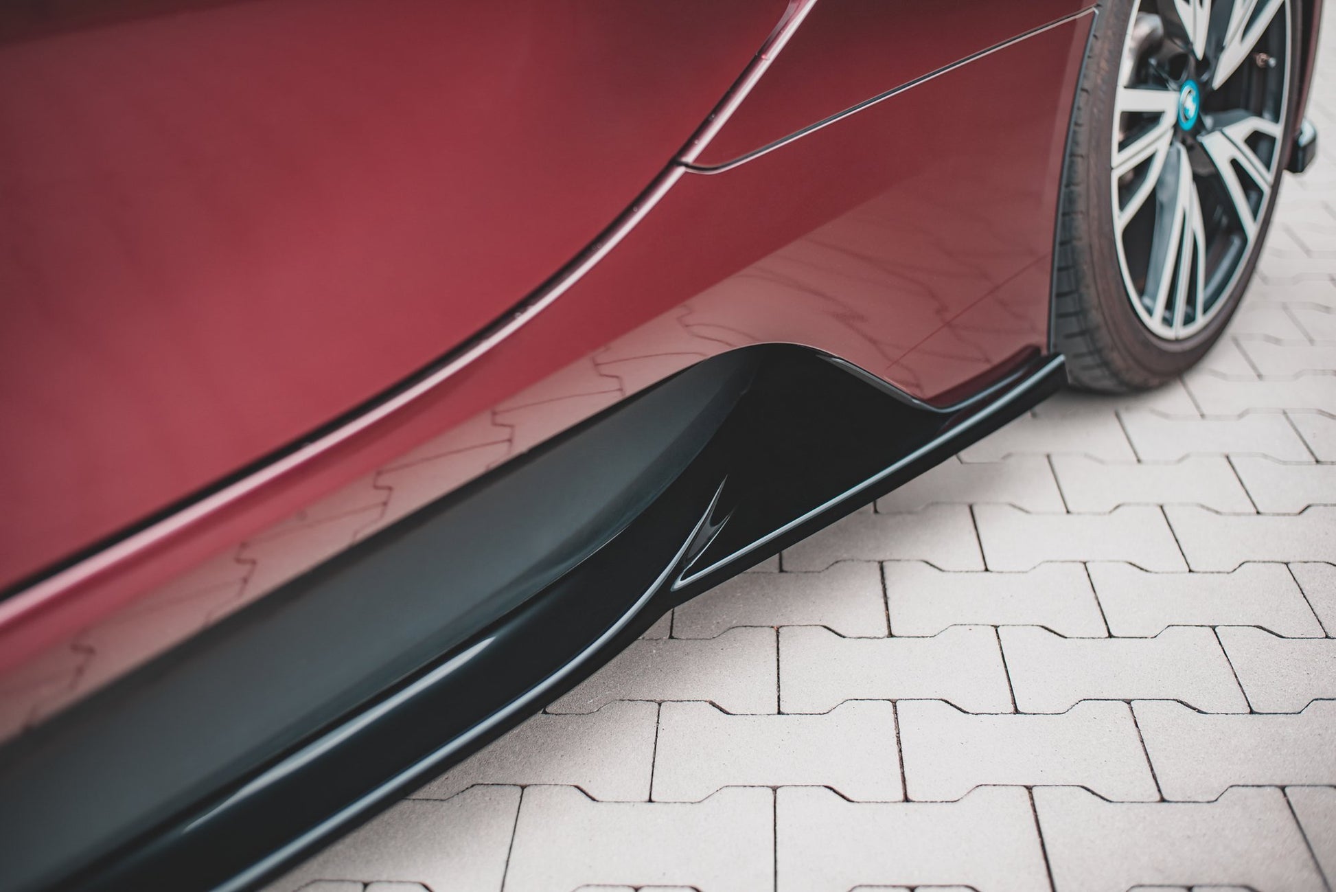 Seitenschweller Ansatz für BMW i8 schwarz matt