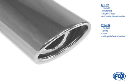 FOX Mazda 3 - BK Endschalldämpfer - 115x85 Typ 33