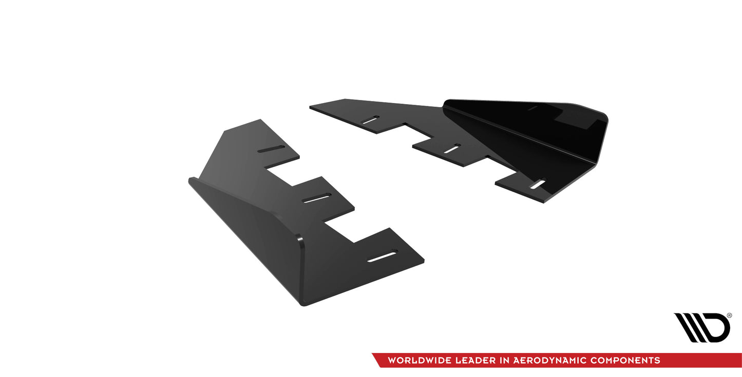 Hintere Seiten Flaps für BMW M2 F87 schwarz Hochglanz