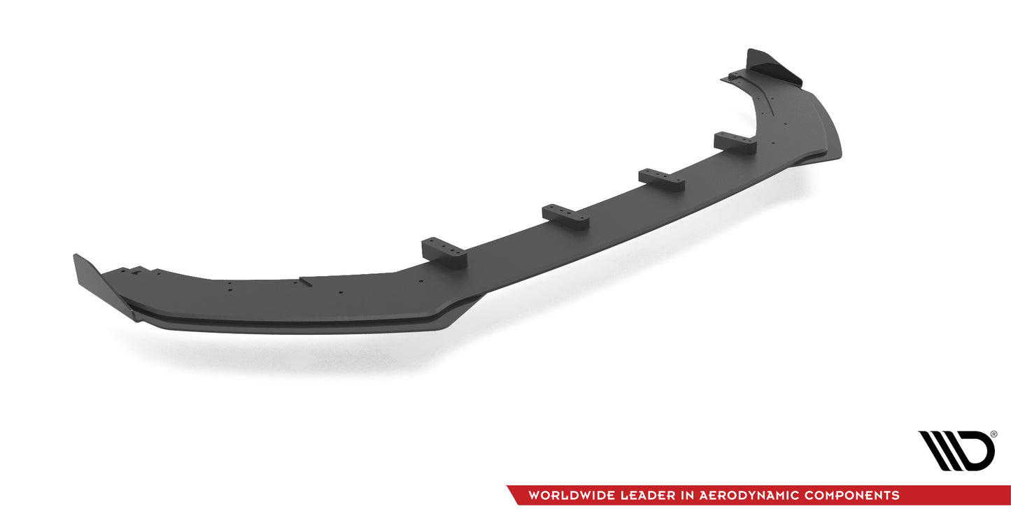 Street Pro Front Ansatz für +Flaps für V.1 + Flaps Volkswagen Golf R Mk7 schwarz Hochglanz