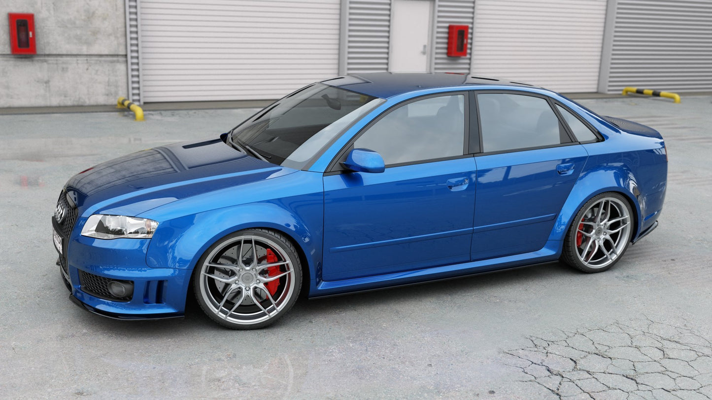 Seitenschweller Ansatz für Audi RS4 B7 schwarz Hochglanz