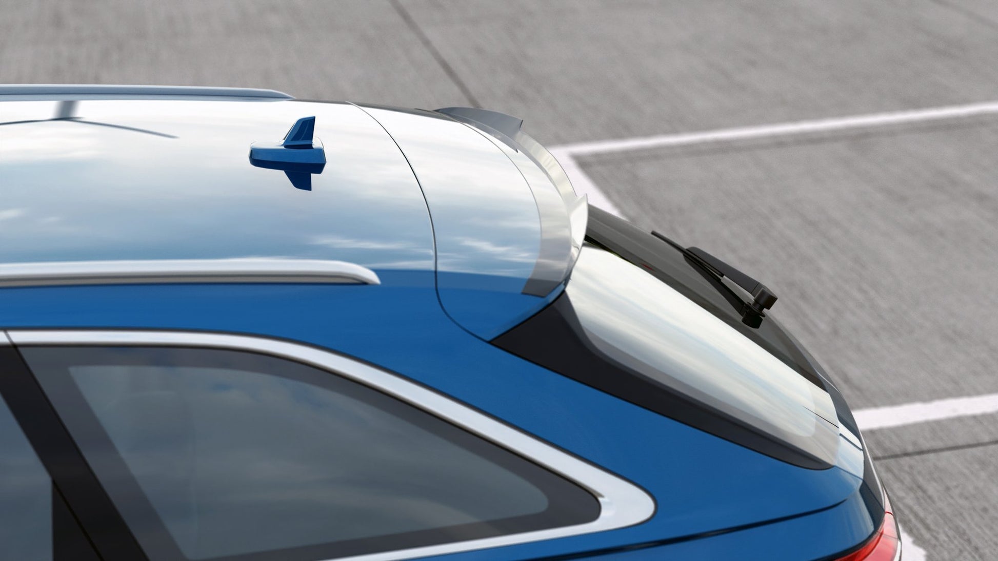 Spoiler CAP für Audi A6 S-Line / S6  C8 Avant schwarz matt