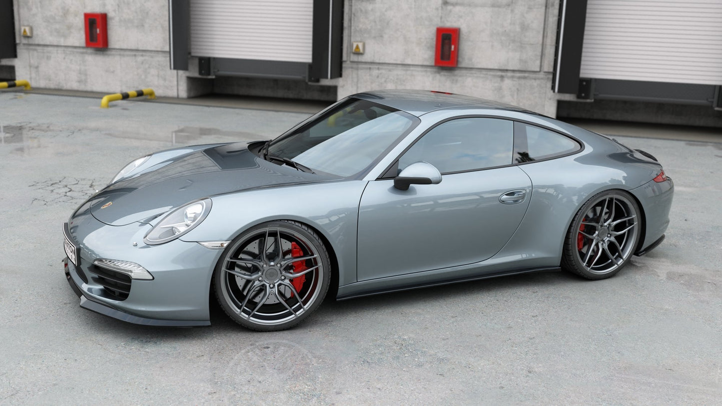 Seitenschweller Ansatz für Porsche 911 Carrera 991 schwarz matt