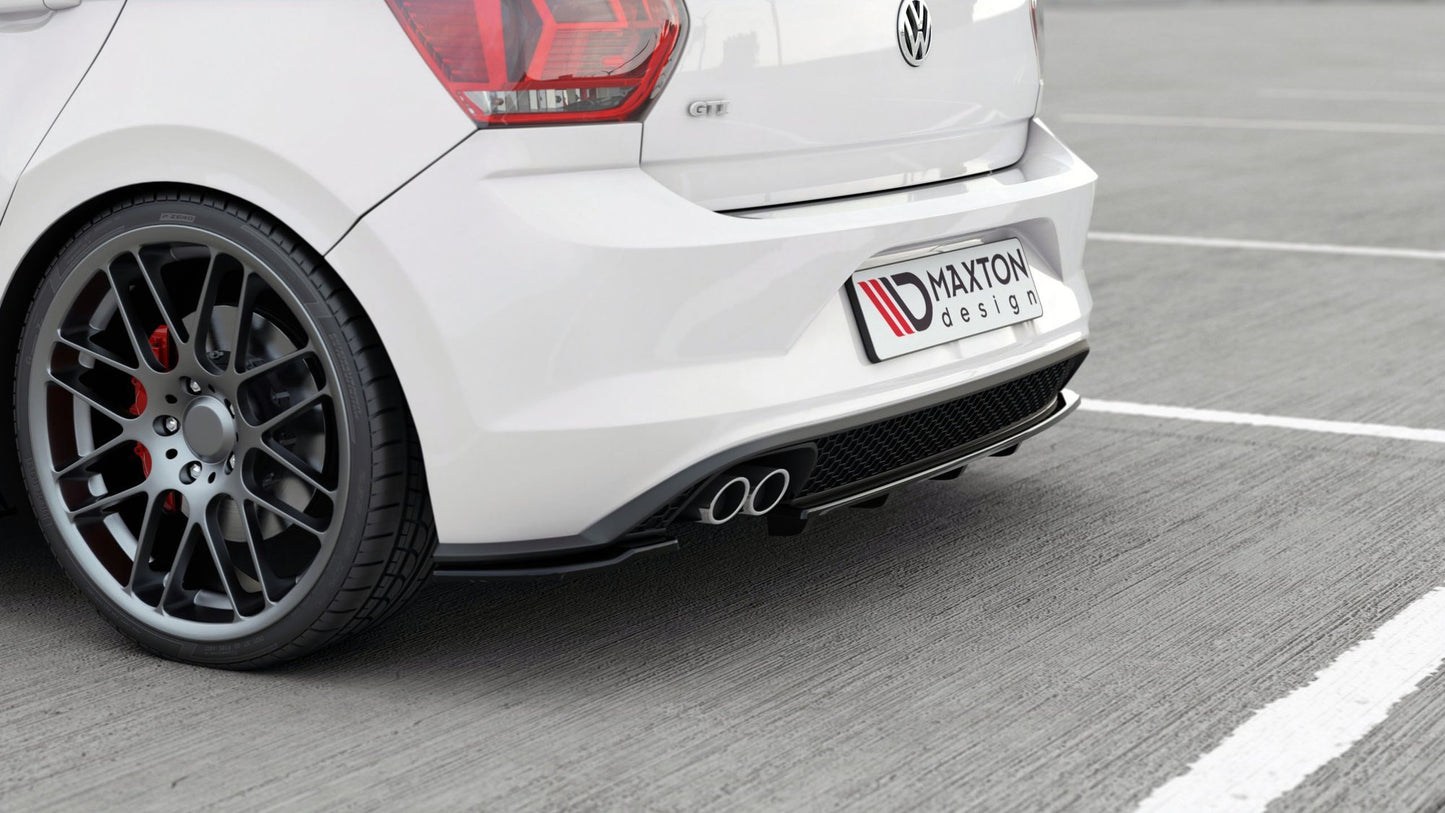 Mittlerer Diffusor Heck Ansatz DTM Look für VW Polo 6 GTI Mk6 Carbon Look