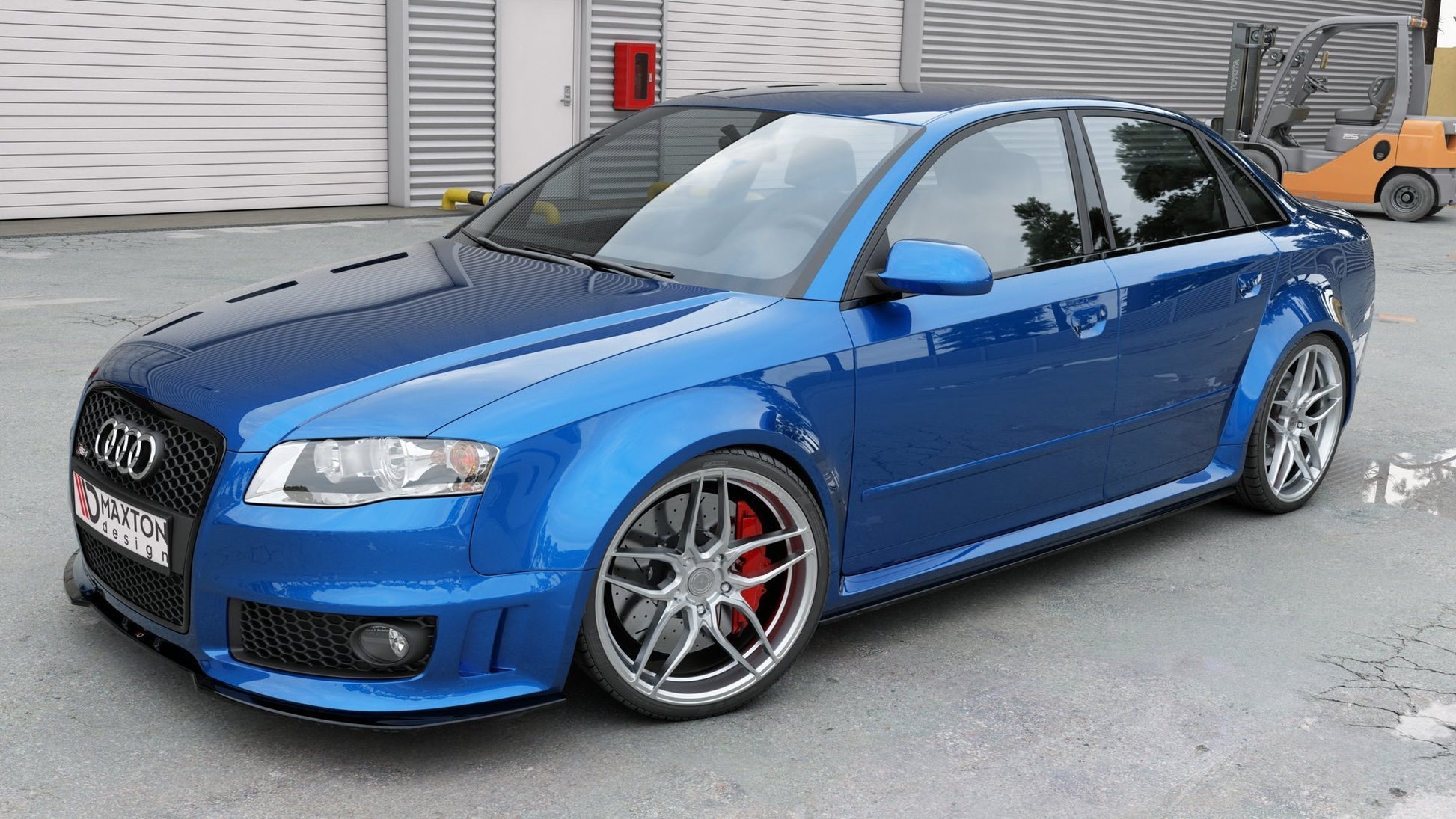 Front Ansatz V.2 für Audi RS4 B7 schwarz matt