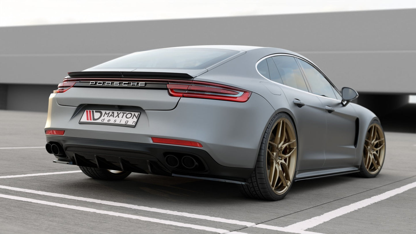 Diffusor Heck Ansatz für Porsche Panamera GTS 971 schwarz Hochglanz