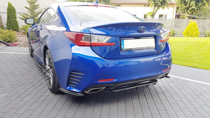 Mittlerer Diffusor Heck Ansatz für im DTM LOOK Lexus Rc schwarz Hochglanz