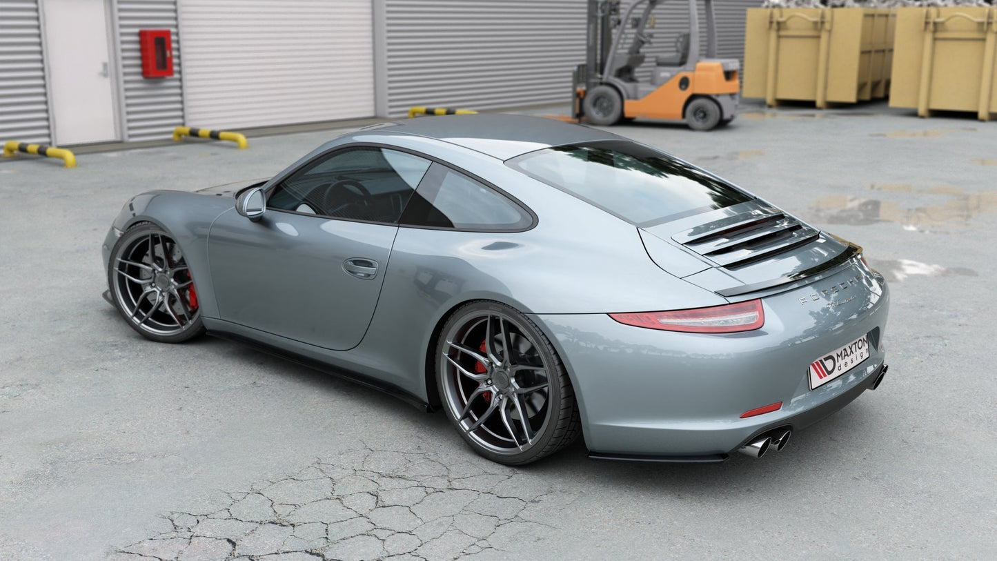 Seitenschweller Ansatz für Porsche 911 Carrera 991 schwarz matt