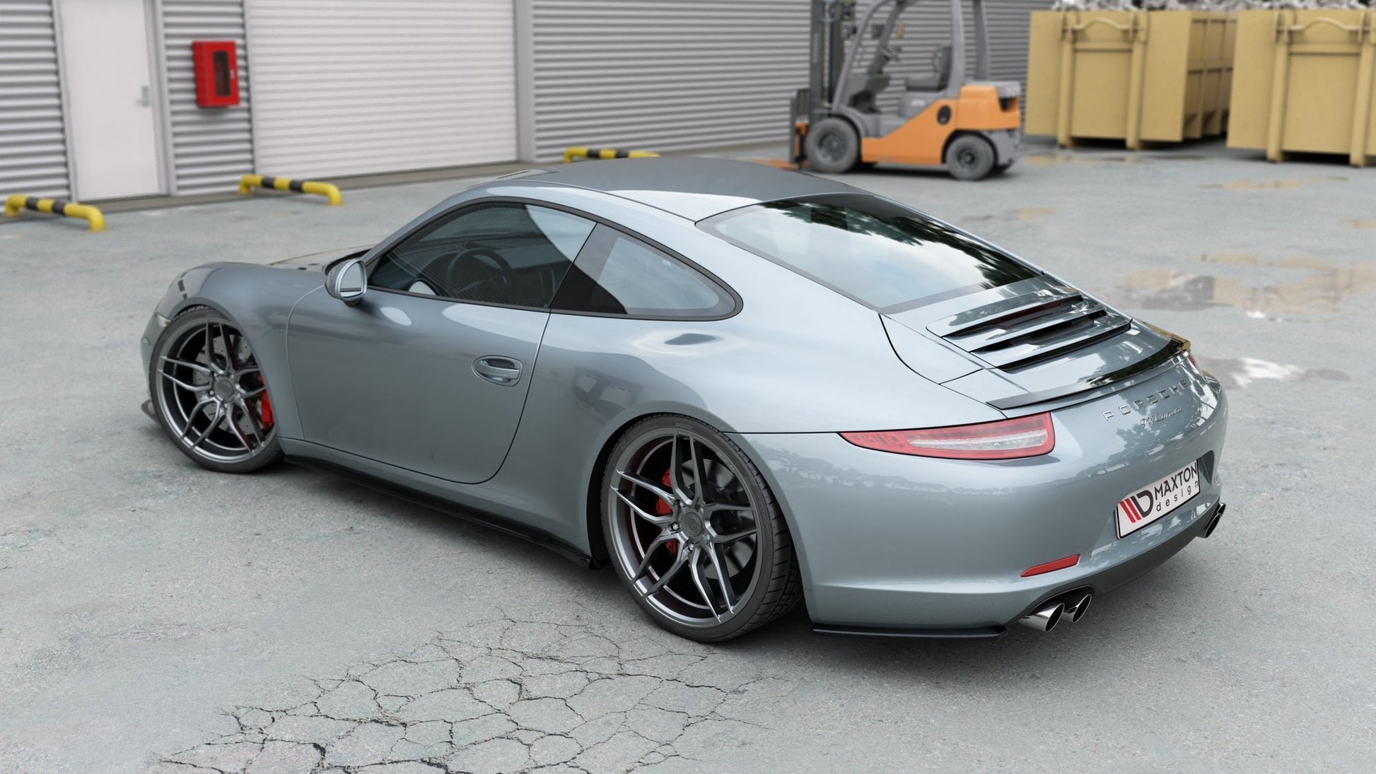 Seitenschweller Ansatz für Porsche 911 Carrera 991 schwarz matt