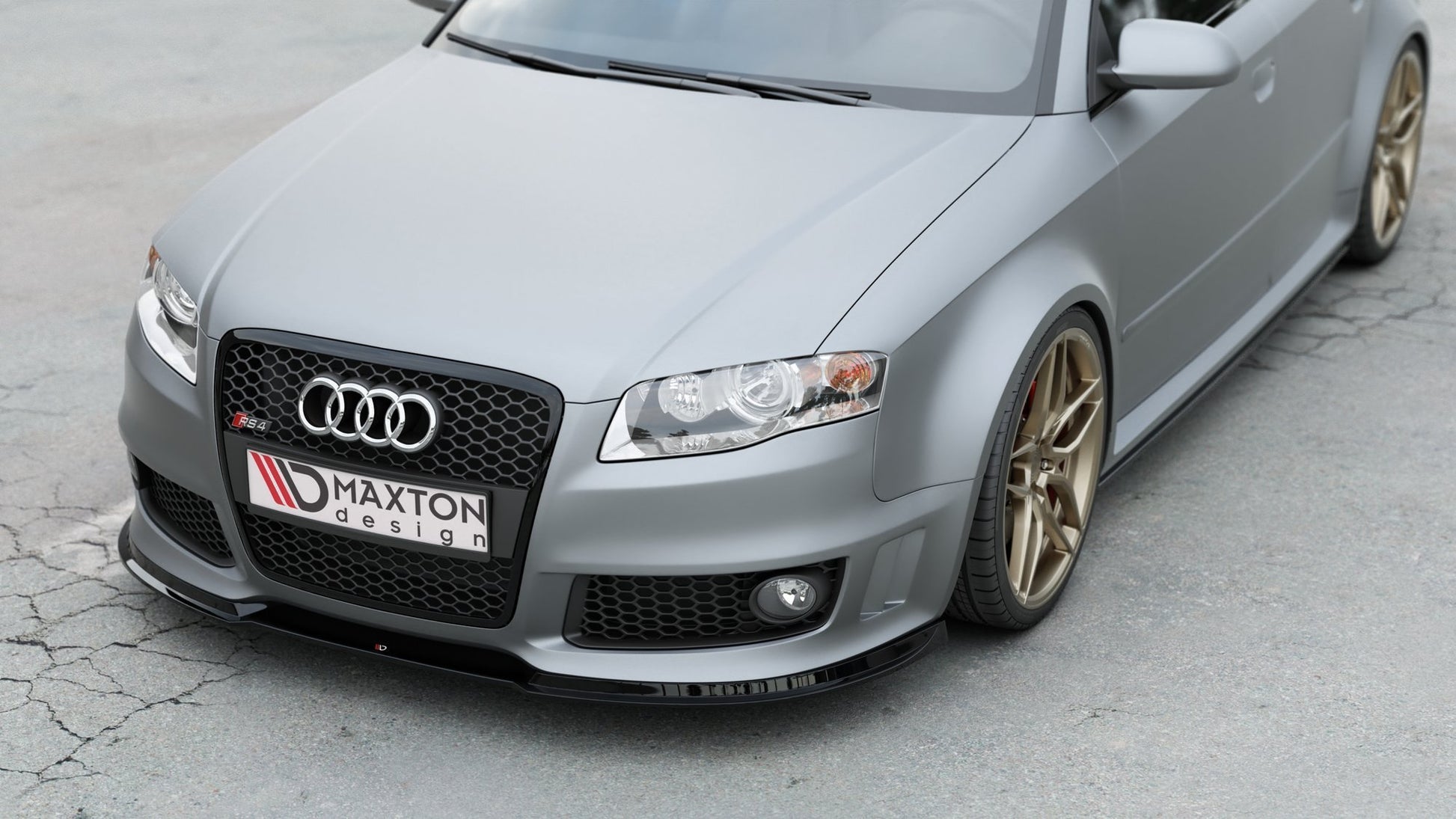 Front Ansatz V.1 für Audi RS4 B7 schwarz matt